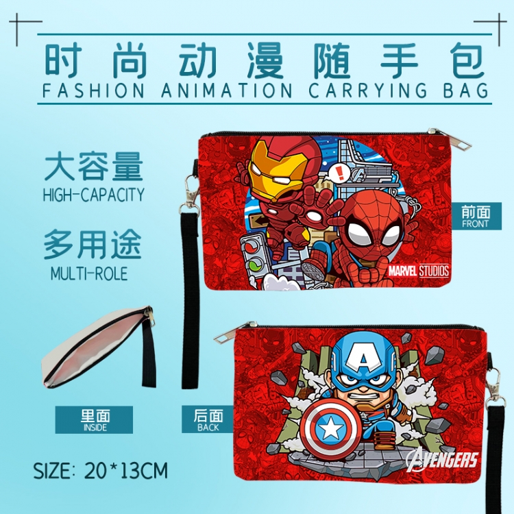 The avengers allianc Fashion Anime Large Capacity Handbag Cosmetic Bag Pencil Case 20x13cm