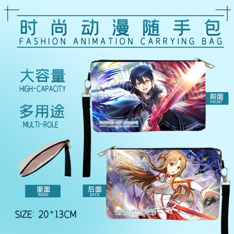 Sword Art Online Fashion Anime Large Capacity Handbag Cosmetic Bag Pencil Case 20x13cm