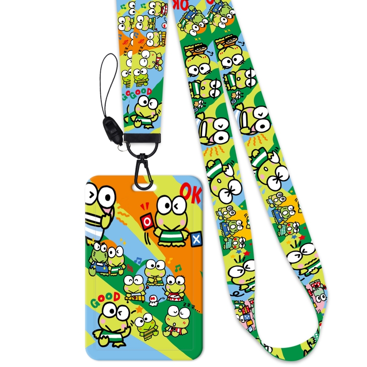 big-eyed frog Anime Long Strap   Card Sleeve 2-Piece Set price for 2 pcs
