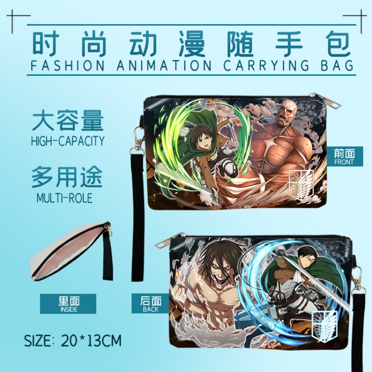 Shingeki no Kyojin Fashion Anime Large Capacity Handbag 20x13cm