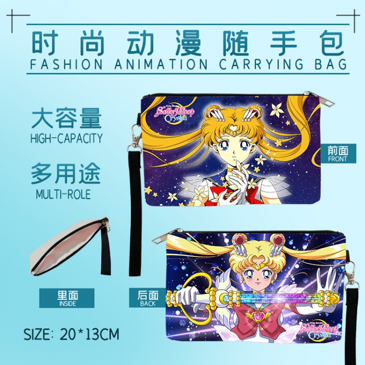 sailormoon Fashion Anime Large-capacity Handbag Painting Cosmetic Bag Pencil Case 20x13cm