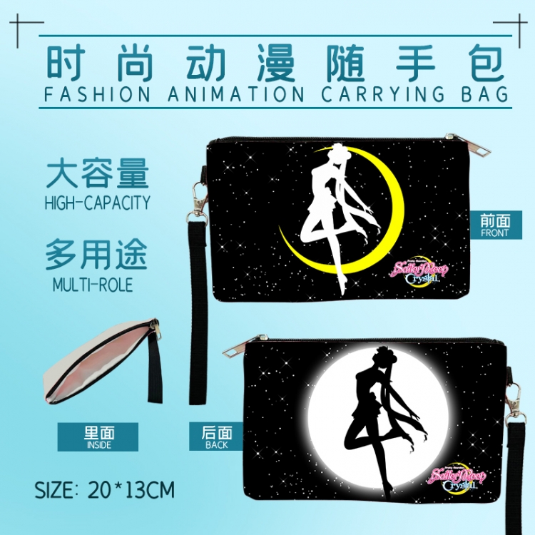 sailormoon Fashion Anime Large-capacity Handbag Painting Cosmetic Bag Pencil Case 20x13cm