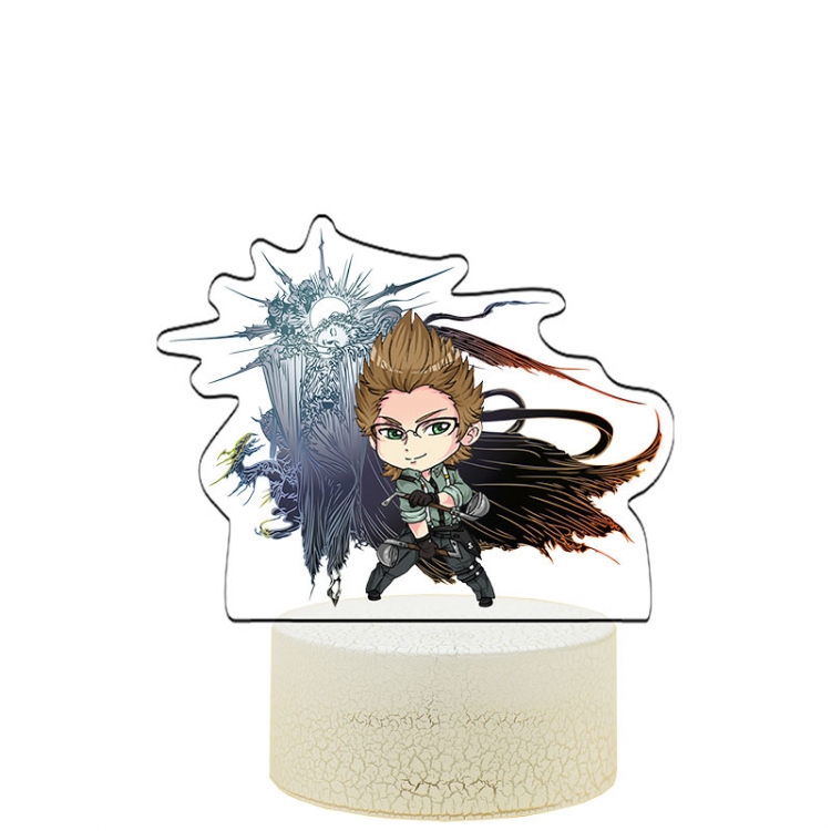 Final Fantasy Q version Color acrylic night light 16 kinds of color changing remote control USB interface boxed 14X7X4CM