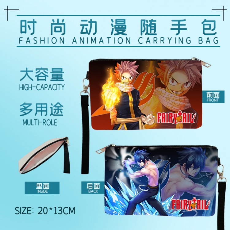 Fairy tail Fashion Anime Large Capacity Handbag Cosmetic Bag Pencil Case 20x13cm