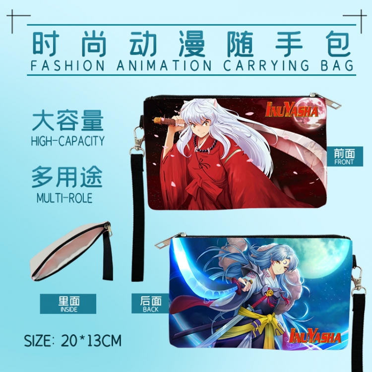 Inuyasha Fashion Anime Large Capacity Handbag Cosmetic Bag Pencil Case 20x13cm