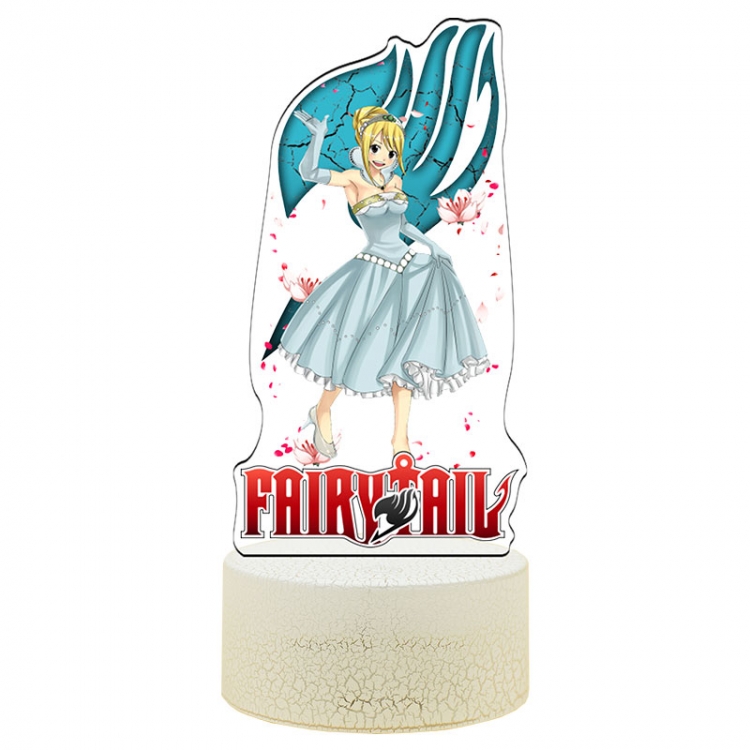 Fairy tail Acrylic Night Light 16 Color-changing Remote Control USB Interface Box Set 19X7X4CM white cracked base