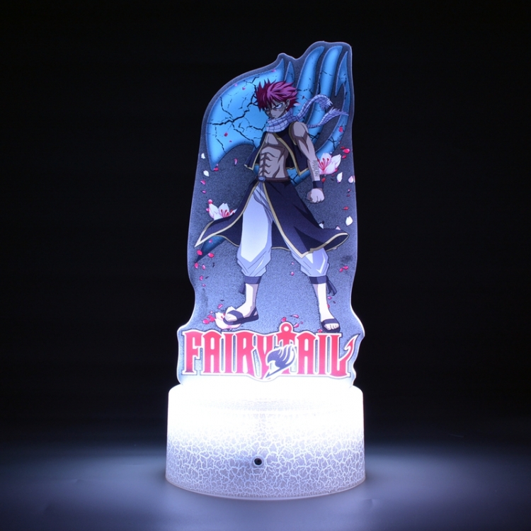 Fairy tail Acrylic Night Light 16 Color-changing Remote Control USB Interface Box Set 19X7X4CM white cracked base