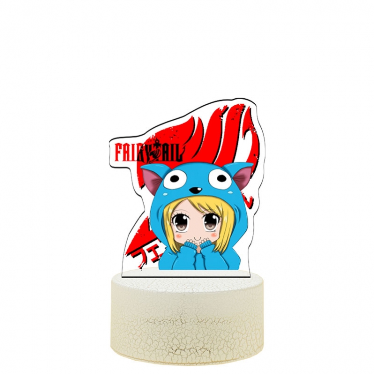 Fairy tail Q version acrylic night light 16 kinds of color changing remote control USB interface boxed 14X7X4CM white cr