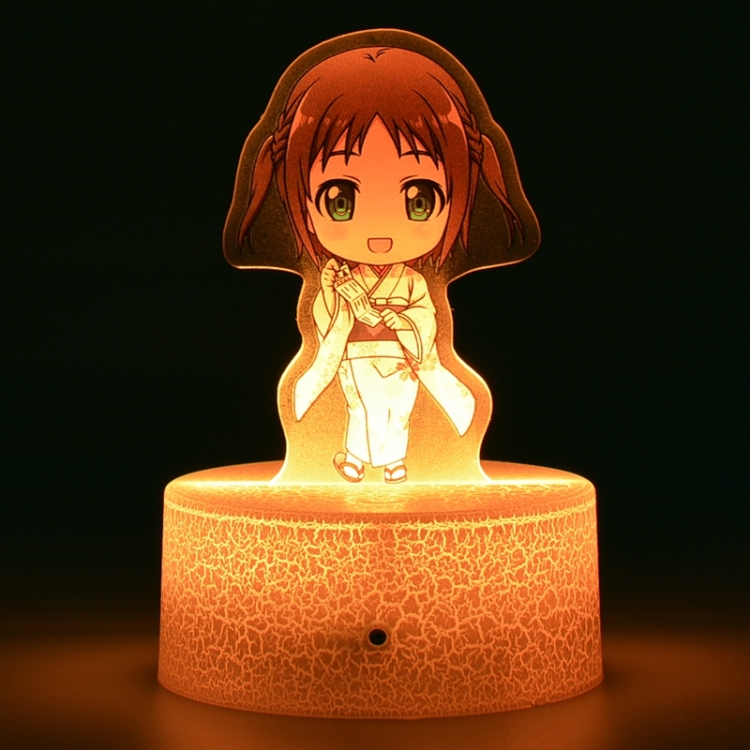 Sword Art Online Version Q Acrylic night light 16 kinds of color changing USB interface box 14X7X4CM white base