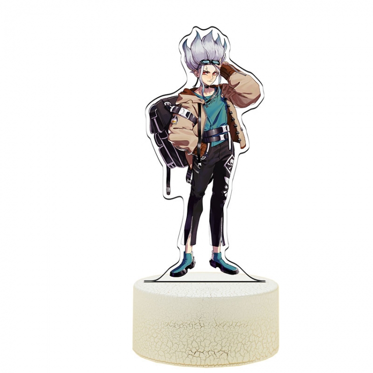 Dr.STONE Special edition Ishigami-Senku Acrylic night light 16 kinds of color changing USB interface box 14X7X4CM white 