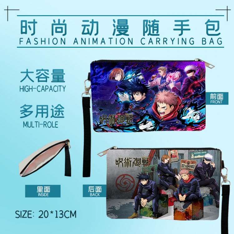 Jujutsu Kaisen Fashion Animation Large Capacity Handbag Makeup Bag Pencil Bag 20x13cm