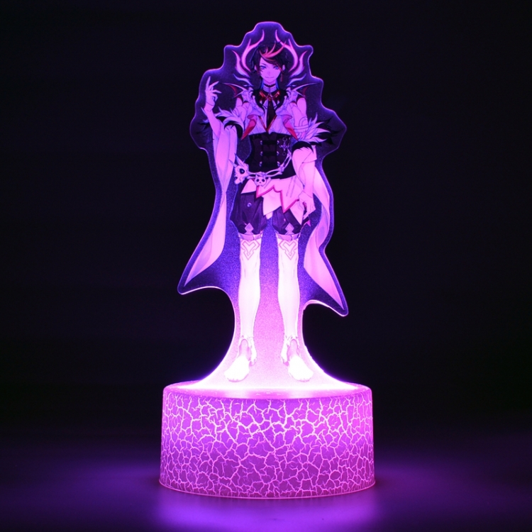 luxiem Shu-Yamino Acrylic Night Light 16 Color-changing USB Interface Box Set 19X7X4CM white base