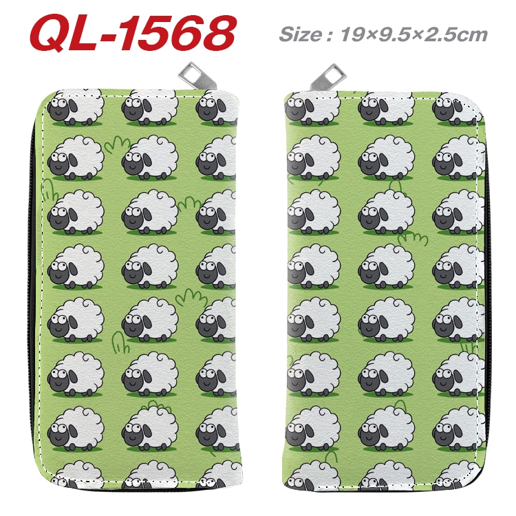 Sheep A Sheep Animation perimeter long zipper wallet 19.5x9.5x2.5cm QL-1568
