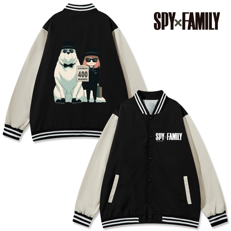 SPY×FAMILY Anime color blocking button top coat from M to 3XL