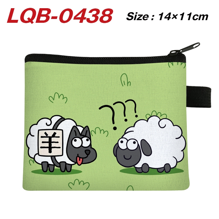 Sheep A Sheep Game Cartoon  Full Color Coin Purse 14X11CM price for 5 pcs  LQB-0438