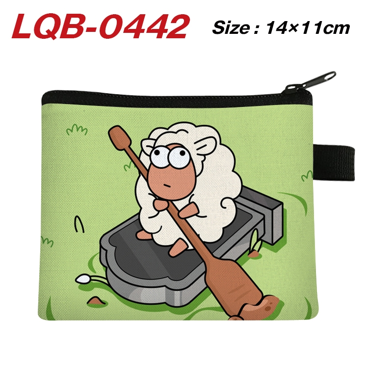 Sheep A Sheep Game Cartoon  Full Color Coin Purse 14X11CM price for 5 pcs  LQB-0442