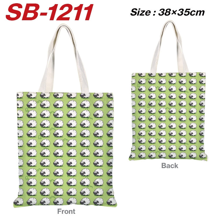Sheep A Sheep Game cartoon canvas portable shoulder bag handbag shopping bag 38X35CM SB-1211