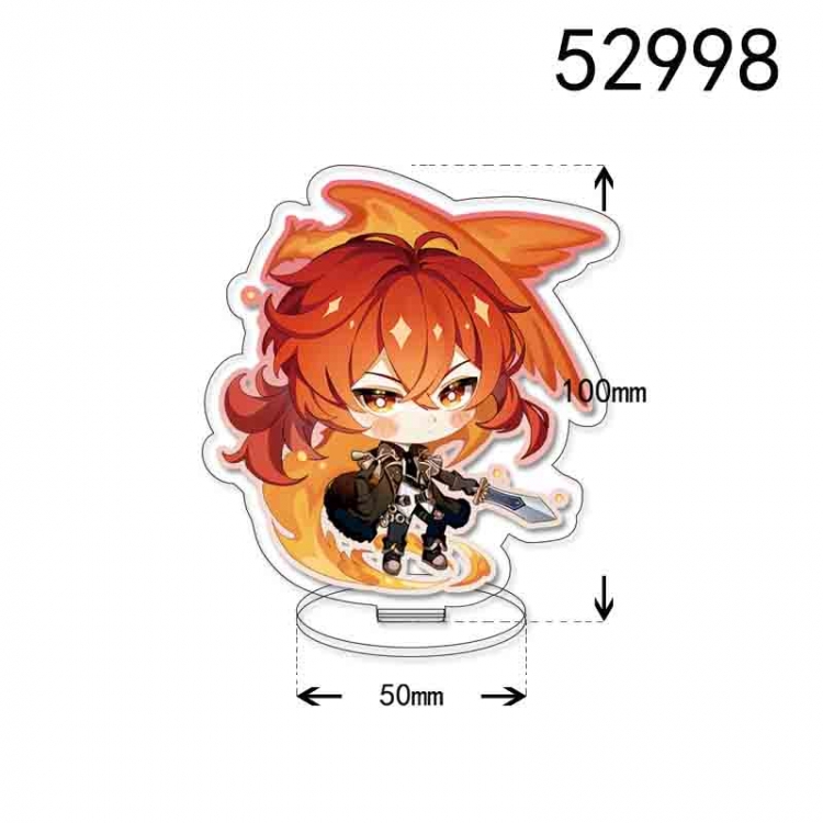 Genshin Impact Anime character acrylic Standing Plates  Keychain 10cm 52998