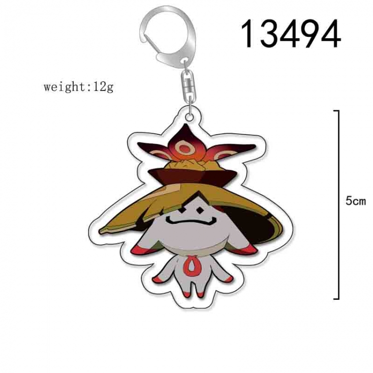 Genshin Impact Anime Acrylic Keychain Charm price for 5 pcs 13494