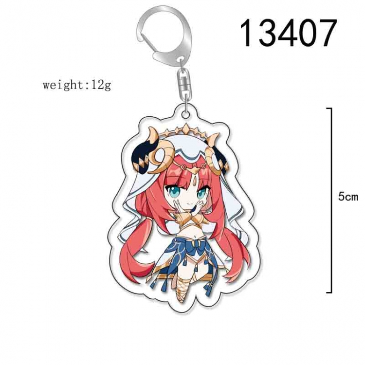 Genshin Impact Anime Acrylic Keychain Charm price for 5 pcs 13407