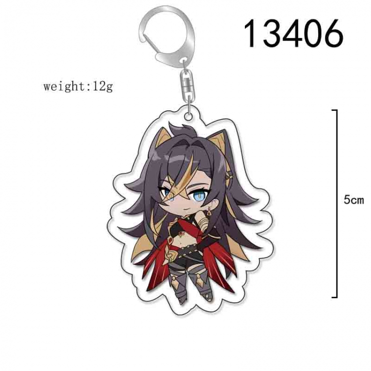 Genshin Impact Anime Acrylic Keychain Charm price for 5 pcs 13406