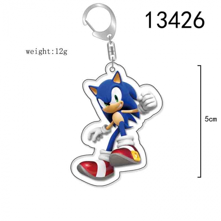 Sonic The Hedgehog Anime Acrylic Keychain Charm price for 5 pcs 13426