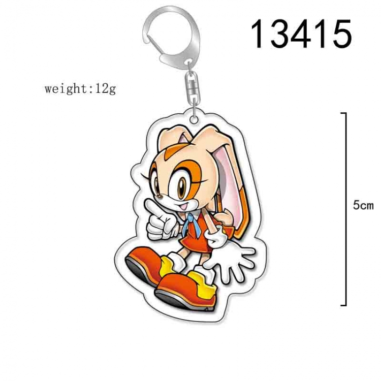 Sonic The Hedgehog Anime Acrylic Keychain Charm price for 5 pcs 13415