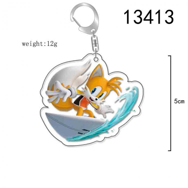 Sonic The Hedgehog Anime Acrylic Keychain Charm price for 5 pcs 13413