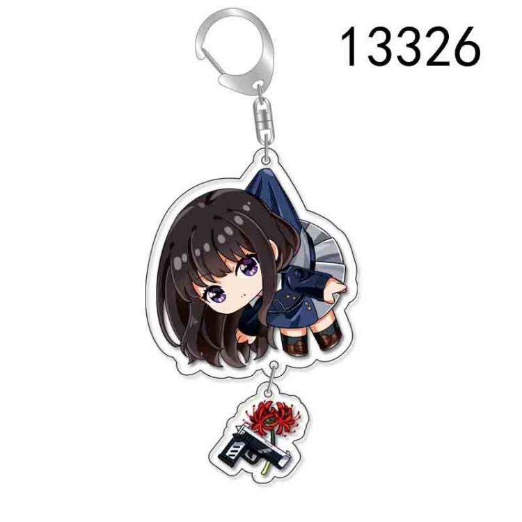 LycorisRecoil Anime acrylic Pendant Key Chain  price for 5 pcs 13326