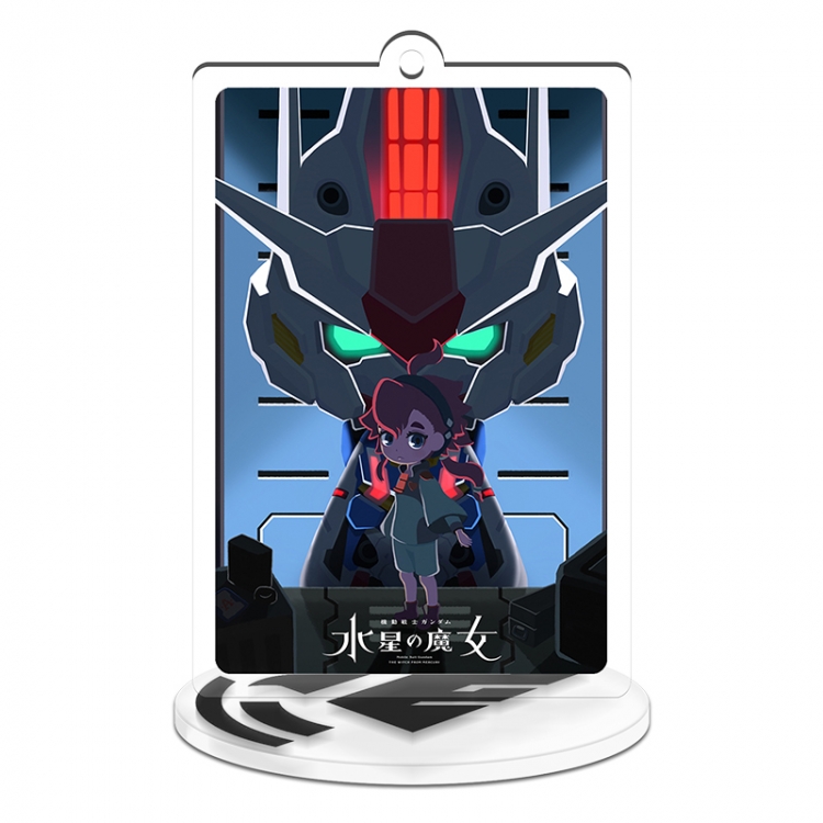 Gundam Acrylic rectangular small Stand Plates keychain pendant 8CM