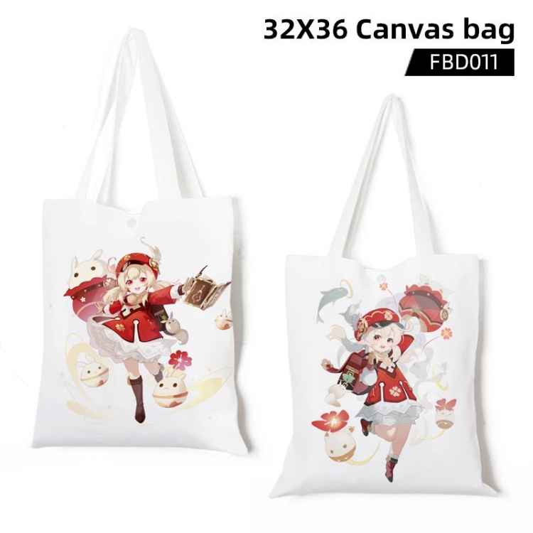 Genshin Impact cartoon canvas bag 32X36CM FBD011