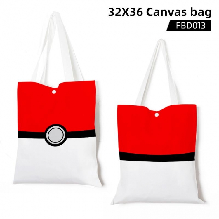 Pokemon cartoon canvas bag 32X36CM