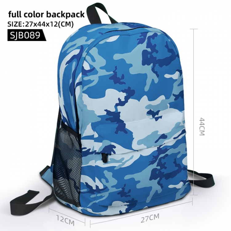 camouflage Full color backpack 27x44x12cm supports the customization of single pattern SJB089 