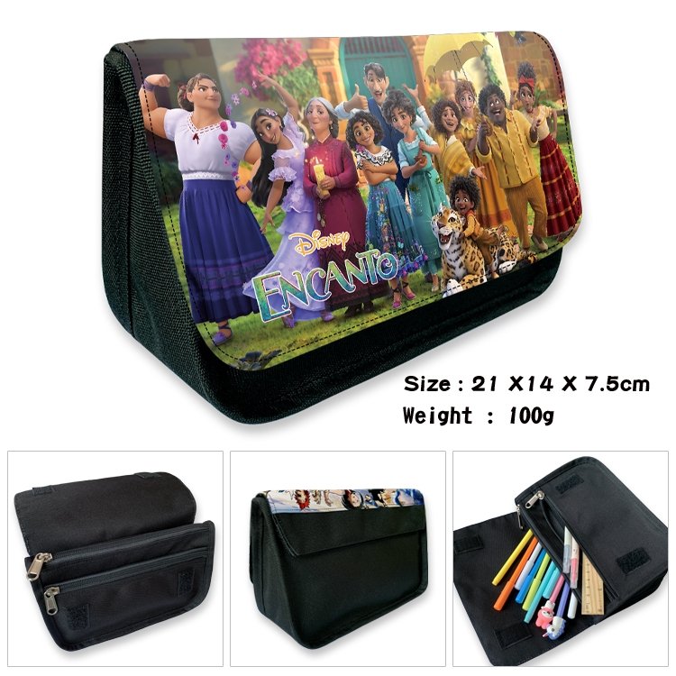 full house of magic Velcro canvas zipper pencil case Pencil Bag 21×14×7.5cm