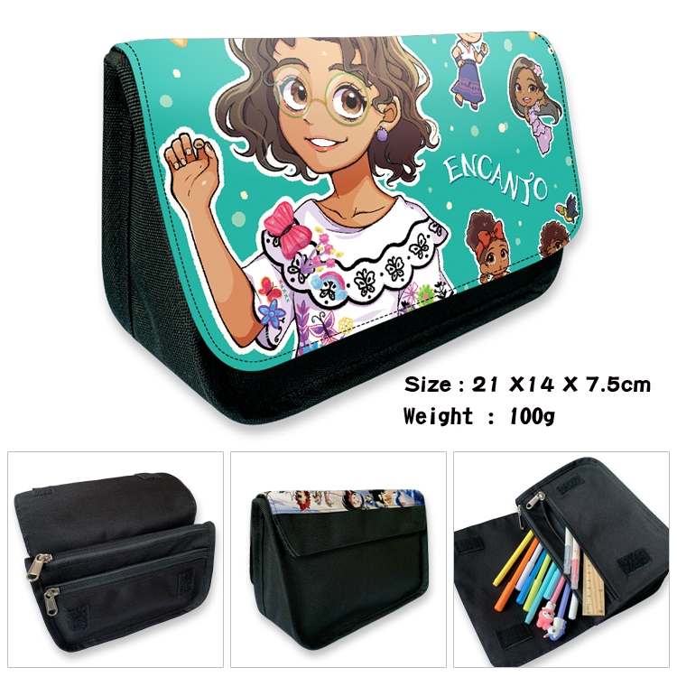 full house of magic Velcro canvas zipper pencil case Pencil Bag 21×14×7.5cm