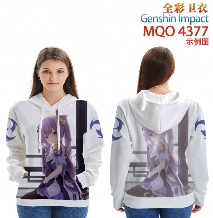 Genshin Impact Long sleeved hooded full-color patch pocket sweater from XXS to 4XL MQO-4377