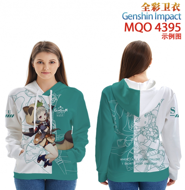 Genshin Impact Long sleeved hooded full-color patch pocket sweater from XXS to 4XL  MQO-4395