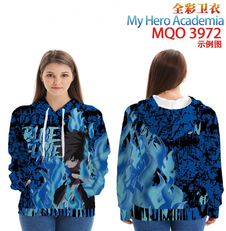 My Hero Academia Long sleeved hooded full-color patch pocket sweater from XXS to 4XL  MQO 3972