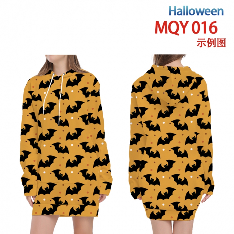Helloween Full color printed hooded long sweater from XS to 4XL MQY-016