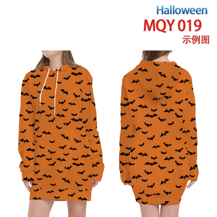 Helloween Full color printed hooded long sweater from XS to 4XL  MQY-019