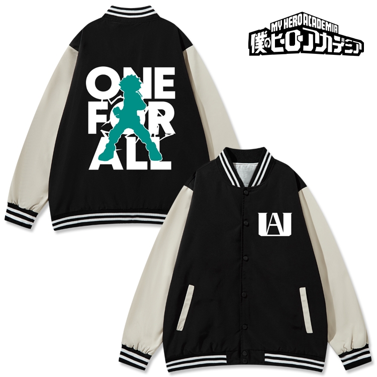 My Hero Academia Anime color blocking button top coat from M to 3XL