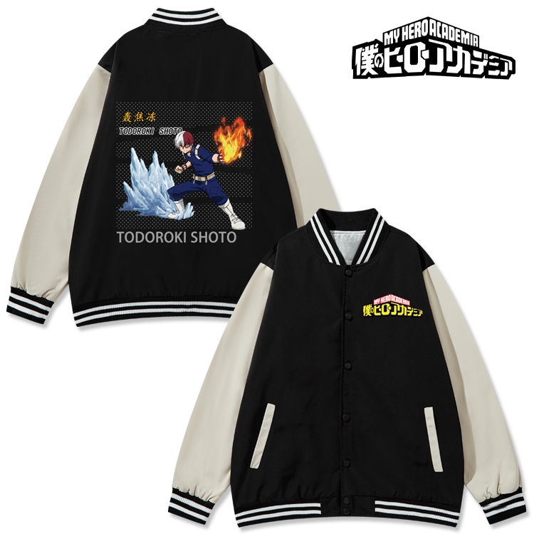 My Hero Academia Anime color blocking button top coat from M to 3XL