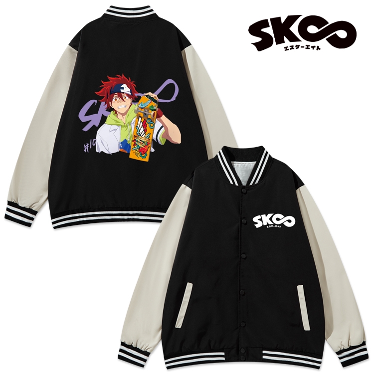 SK∞ Anime color blocking button top coat from M to 3XL