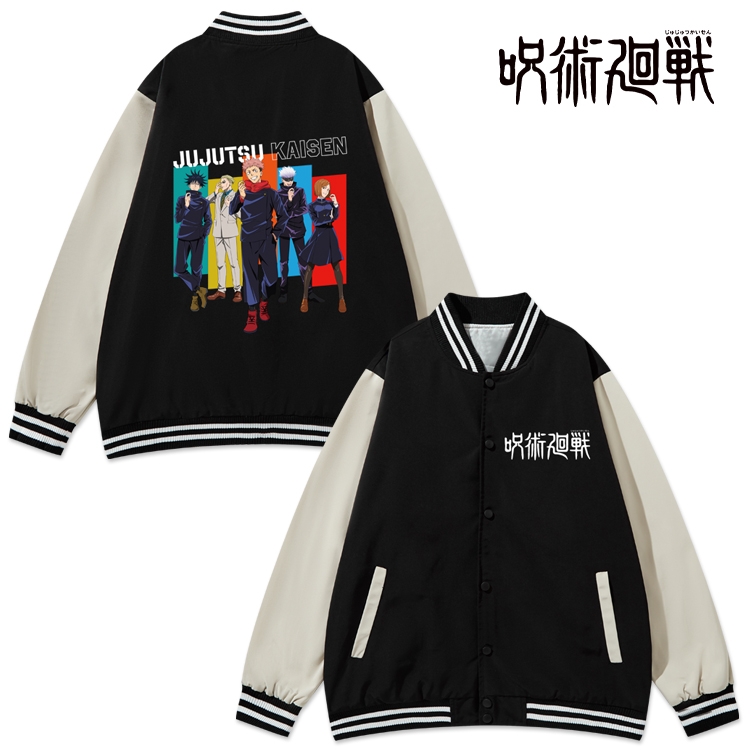 Jujutsu Kaisen Anime color blocking button top coat from M to 3XL