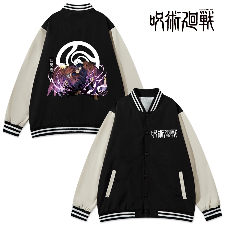 Jujutsu Kaisen Anime color blocking button top coat from M to 3XL
