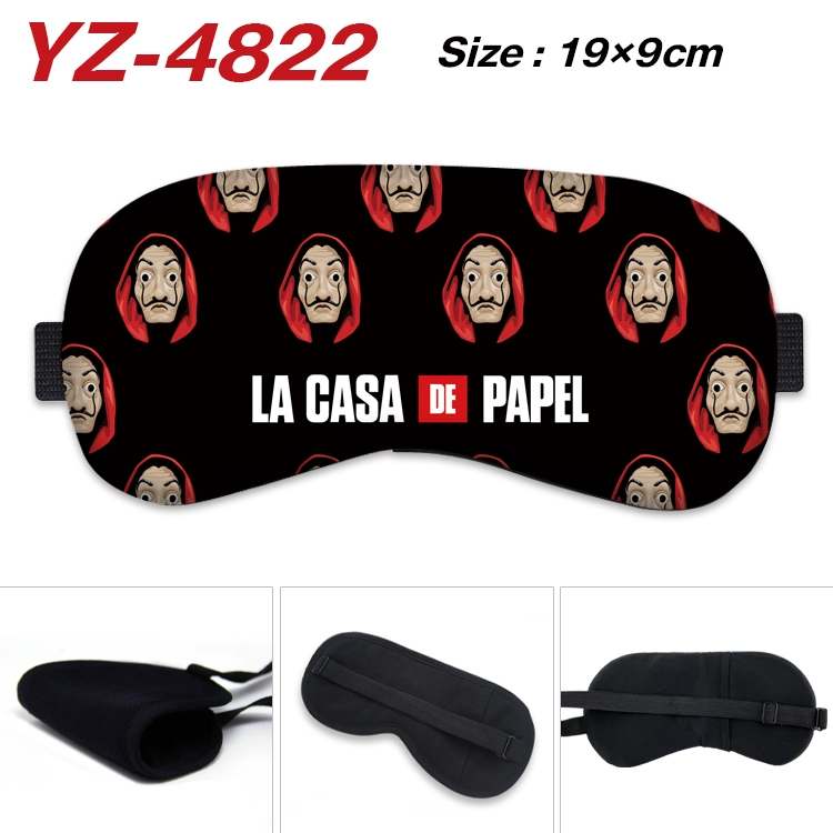 Money Heist animation ice cotton eye mask without ice bag price for 5 pcs YZ-4822
