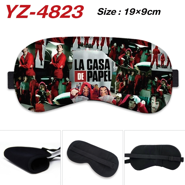 Money Heist animation ice cotton eye mask without ice bag price for 5 pcs YZ-4823