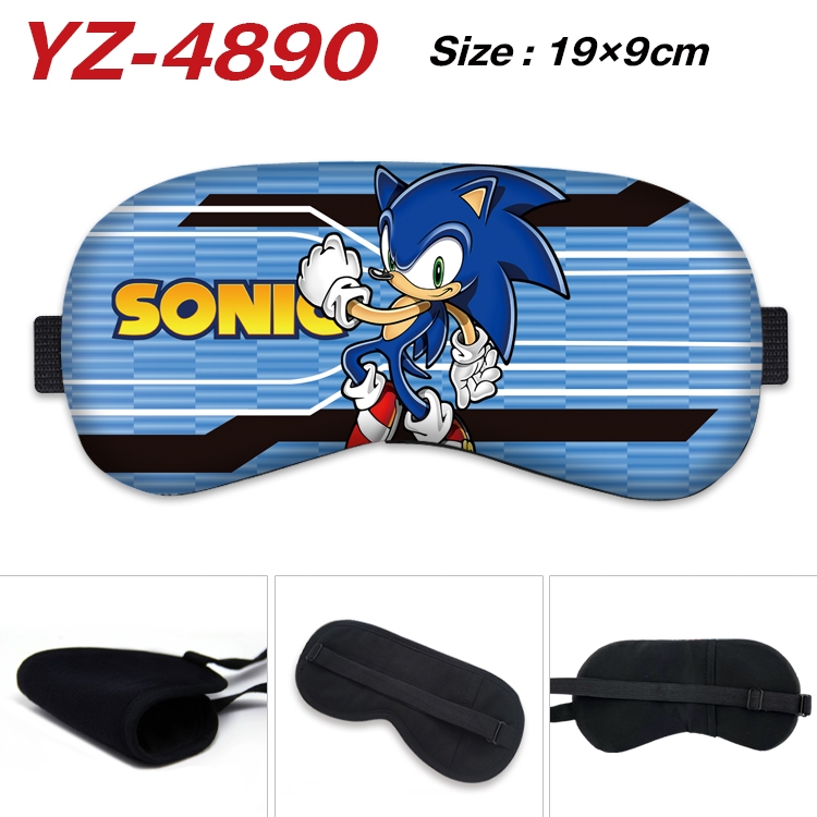 Sonic The Hedgehog animation ice cotton eye mask without ice bag price for 5 pcs YZ-4890