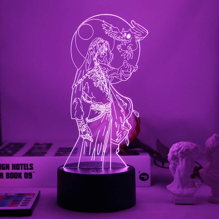 Identity V 3D night light USB touch switch colorful acrylic table lamp BLACK BASE 4201