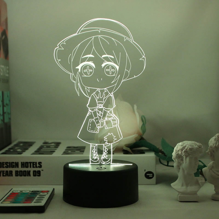 Identity V 3D night light USB touch switch colorful acrylic table lamp BLACK BASE 4389